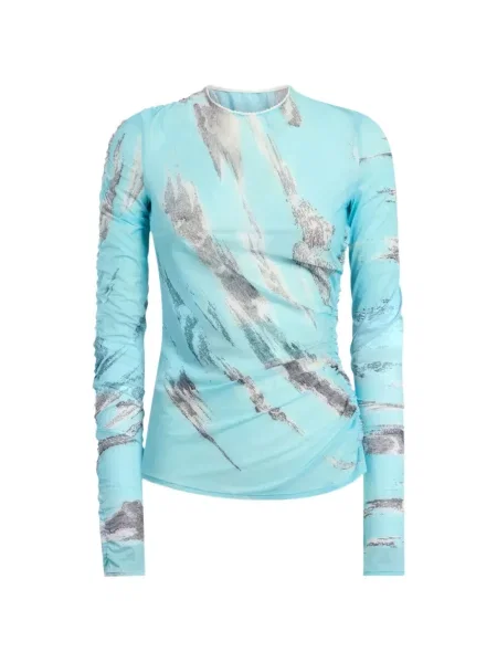 Top Moschino din tul albastru