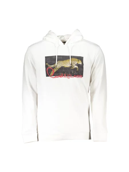 Bluza Cavalli Class z kapturem elegancka biała