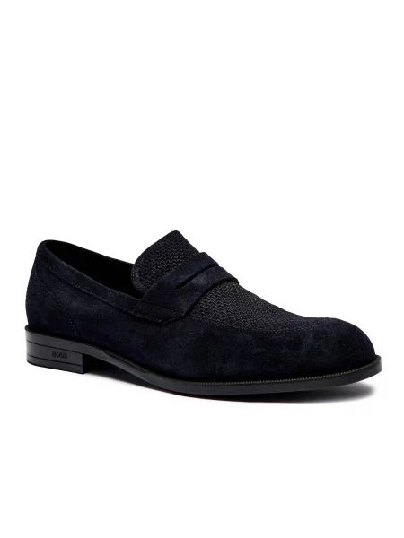 BOSS BLACK Loafer cipők Tayil | hasított bőr fekete