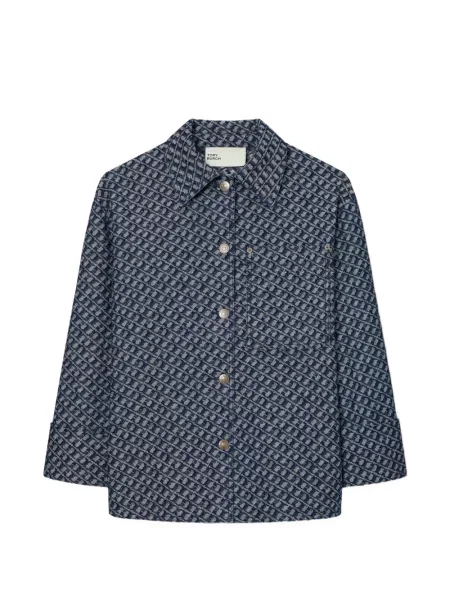 Geacă de blugi Tory Burch albastru