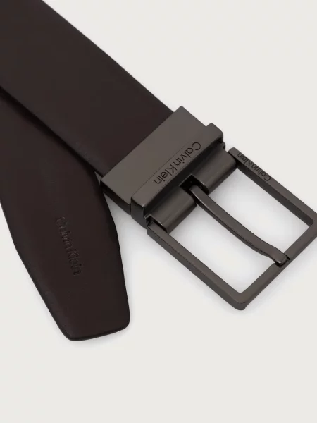 Calvin Klein dvostranski pas usnjeni rjava