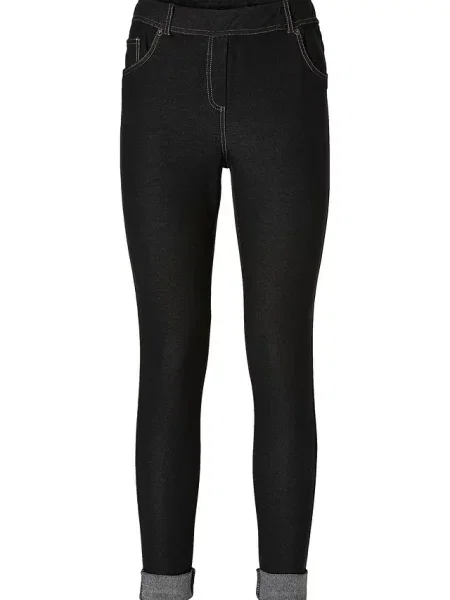 Legginsy o wyglądzie dżinsów czarne