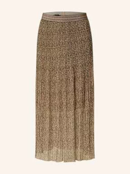 Marc Aurel Spódnica Plisowana Z Błyszczącą Przędzą braun czarna