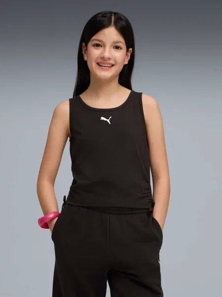 Дитяча Спортивна майка PUMA Ess Slim Knotted Tank комбінований верх чорний