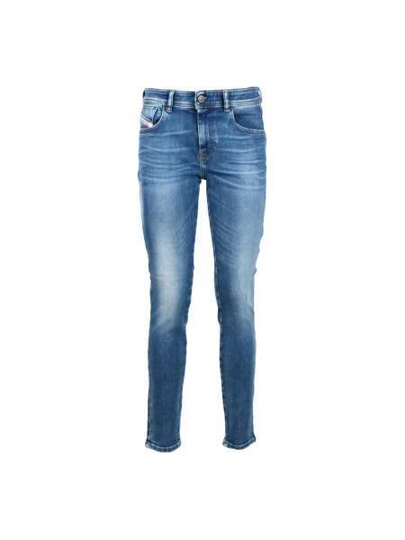 Jeansy skinny Diesel niebieskie