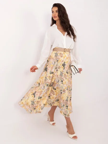 Fustă Rue Paris evazată alb