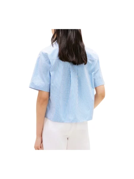 TOMMY HILFIGER Bluză ESS deschis / alb albastru