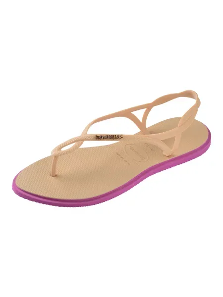 HAVAIANAS Žabky Luna Point zlatá pink