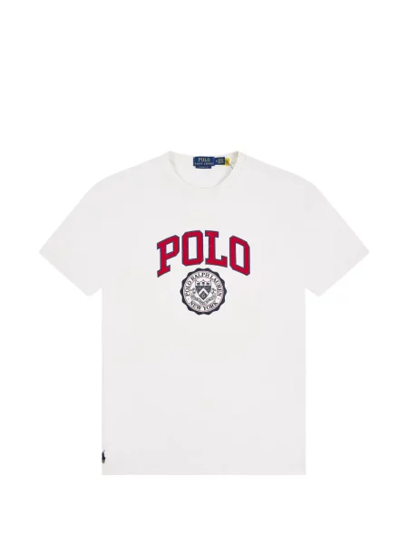 Pulover Polo Ralph Lauren cu imagine din jerseu alb