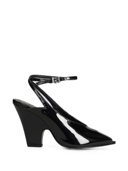 Pantofi cu toc Schutz din piele cu bretele negru