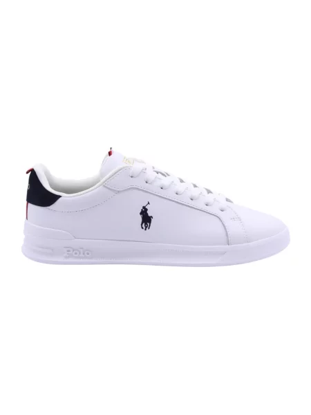 Sneakersy Ralph Lauren Court skórzane białe