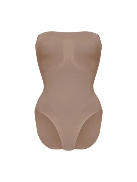 Cfab Alakformáló body Trägerloser Bodysuit Sculpting Shapewear mit Slip karamell
