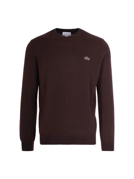 Sweter Lacoste brązowy