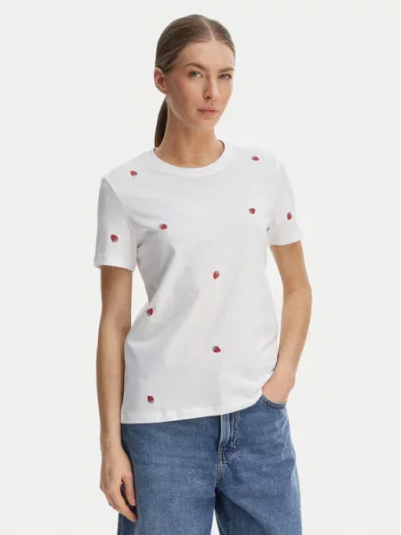 ONLY Tricou ONLKETTY verde / roșu alb