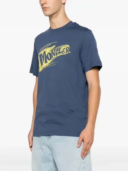 Tricou Moncler cu imagine albastru