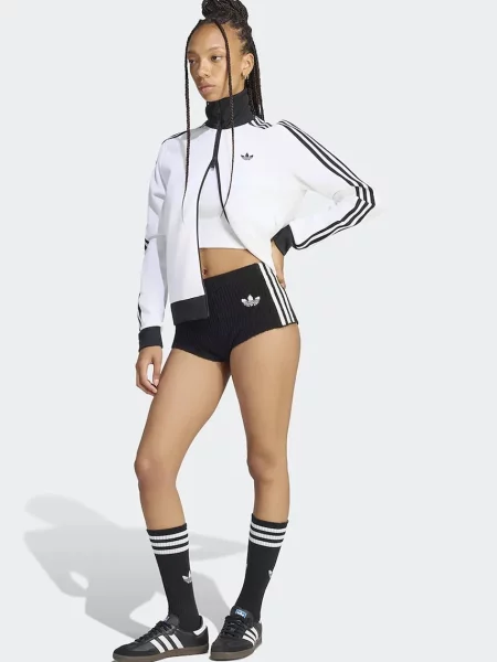 Adidas Originals szorty z dodatkiem wełny Adiluna Season 2 x Jennie czarne