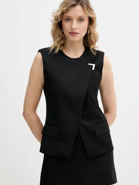 Karl Lagerfeld vestă din amestec de lână negru