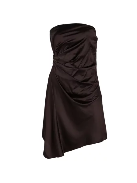 Rochie mini Staud drapată maro