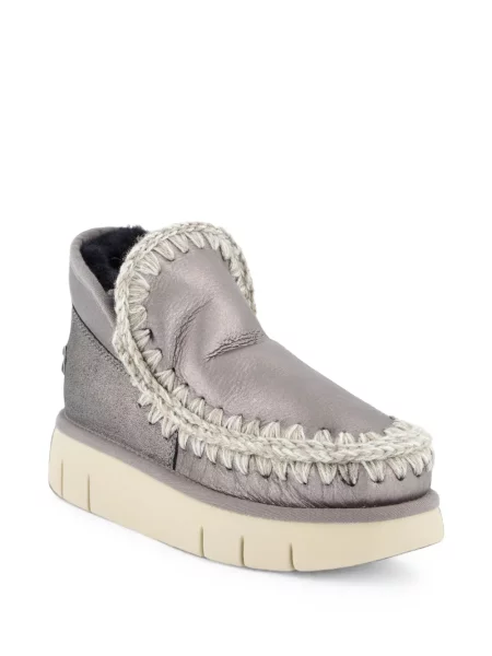 Sneakerși Mou din piele gri