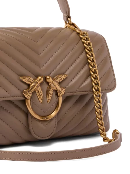 Matlasat geantă shopper Pinko maro