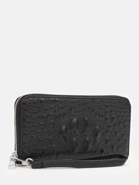 Кожаный кошелек Borsa Leather черный