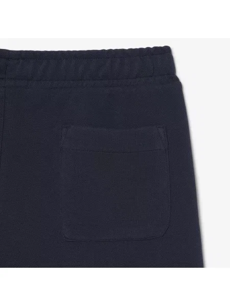 Lacoste Szorty Z Dwuwarstwowego Piqué Relaxed Fit granatowe