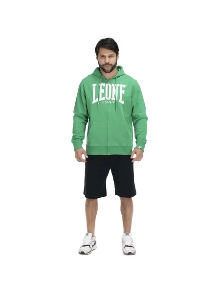 Fleece fleece melegítő felső Leone 1947 zöld