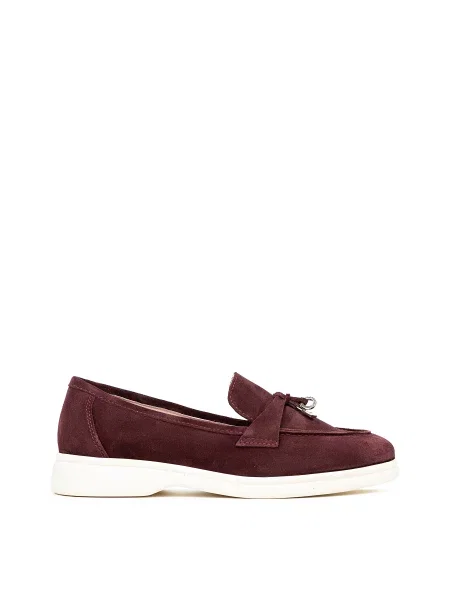 Замшеві Лофери Alex Bell бордовий