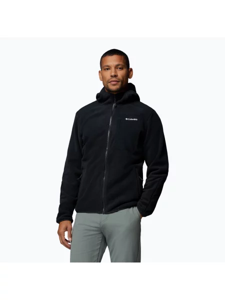 Hanorac cu glugă Columbia din fleece cu glugă negru