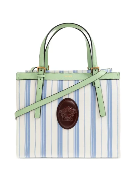 Geantă shopper Versace cu dungi alb