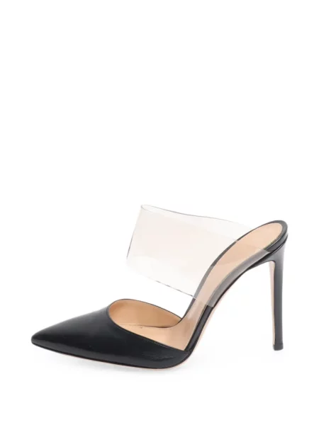 Papuci tip mules Gianvito Rossi alb