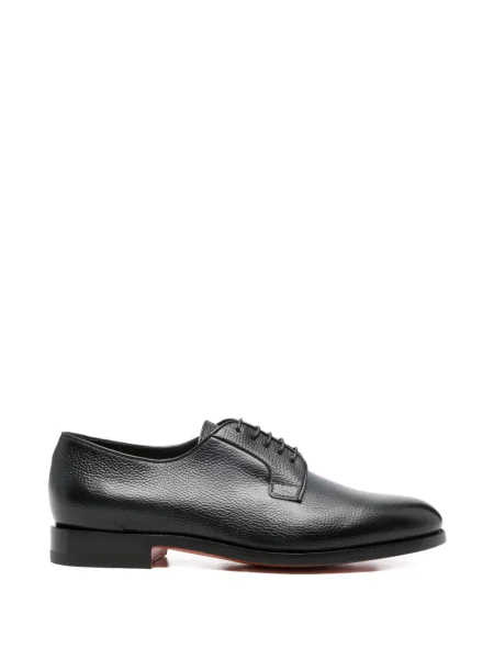 Pantofi derby Santoni din piele albastru