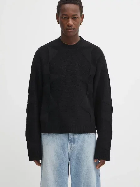 Volnen pulover Heliot Emil črna