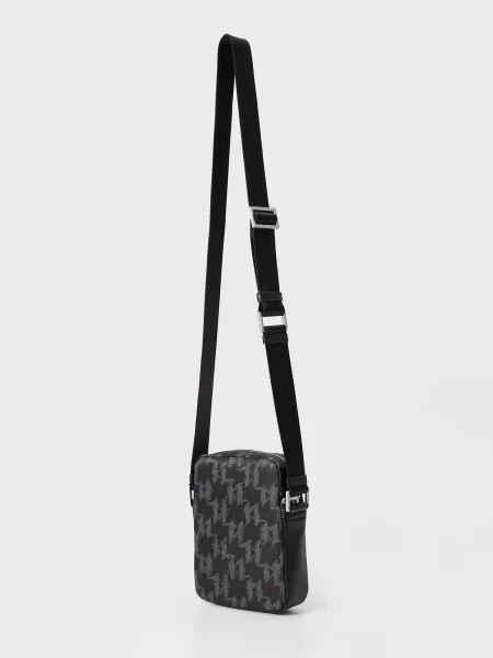 Malá taška Karl Lagerfeld K/MONOGRAM čierna