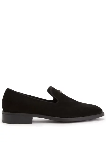 Pantofi loafer Giuseppe Zanotti din piele de căprioară negru