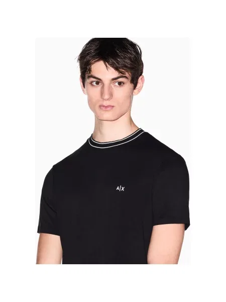 Armani Exchange Tricou bărbați cu vâscoză negru