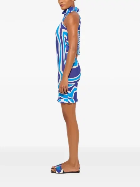 Rochie Pucci cu imagine albastru