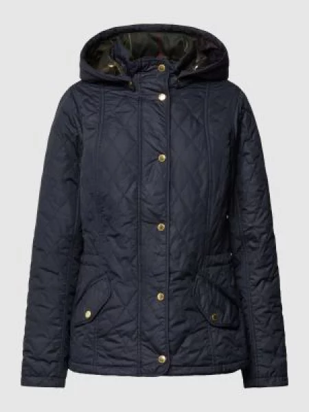 Kurtka pikowana z odpinanym kapturem model ‘MILLFIRE’ Barbour granatowa