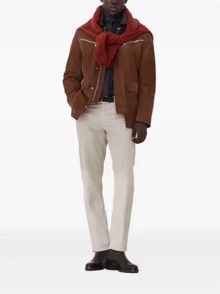 Pantaloni Brunello Cucinelli de catifea cord cu 5 buzunare