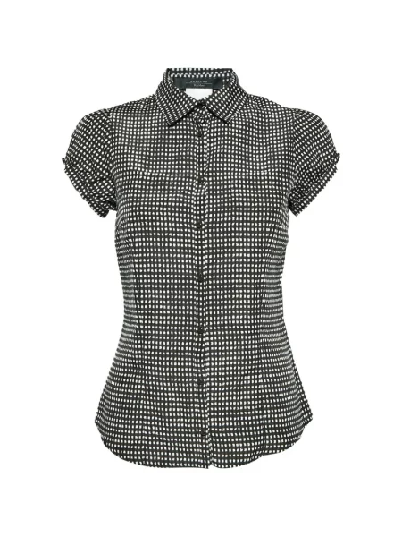 Bluză Max Mara în carouri negru
