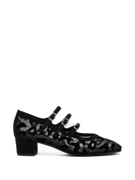 Pantofi cu toc Carel Paris cu imagine cu model leopard plasă negru