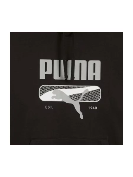 Majica s kapuljačom Puma s autogramom crna