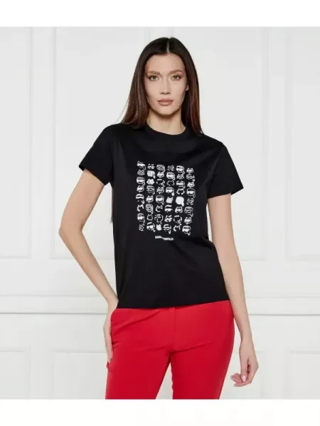 Karl Lagerfeld Póló IKON SEASONAL LOGO fekete