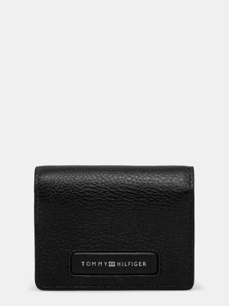 Кожен портфейл Tommy Hilfiger мъжки черно