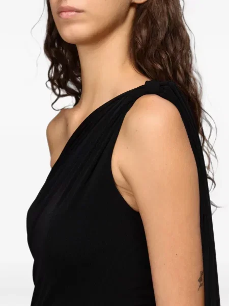 Rochie mini Eleh drapată cu un umăr gol negru