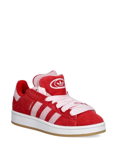 Pruhované slip on tenisky Adidas Campus s výšivkou bílé