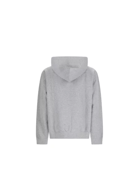 Bluza z kapturem Jil Sander z kapturem z logo szara