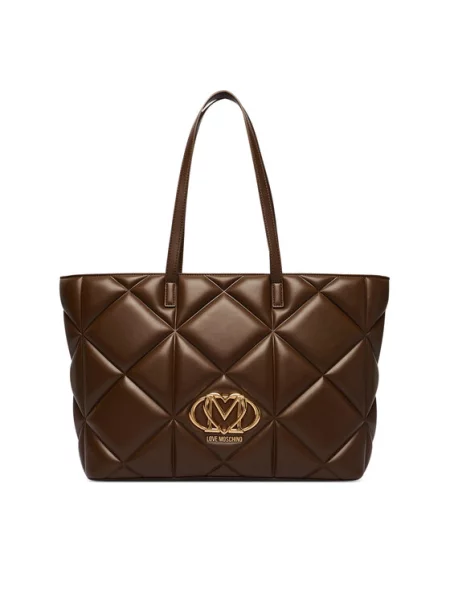 LOVE MOSCHINO Ročna torba rjava