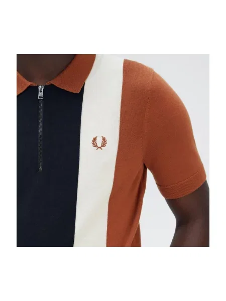 Tricou Fred Perry cu dungi maro