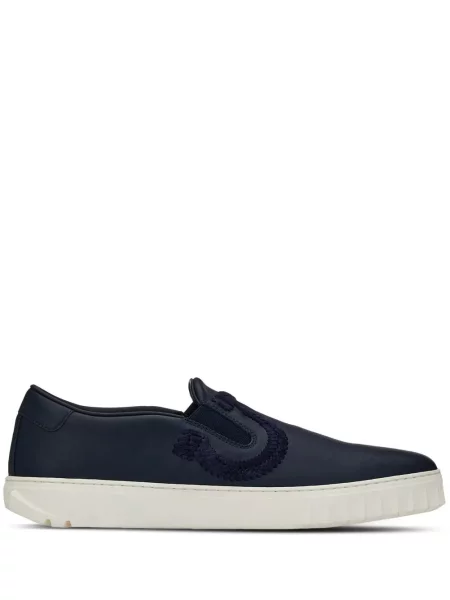 Sneakerși Ferragamo din piele slip-on albastru